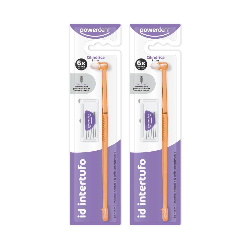 Kit 2 Escovas de Dentes Intertufo Cilíndrica 3mm