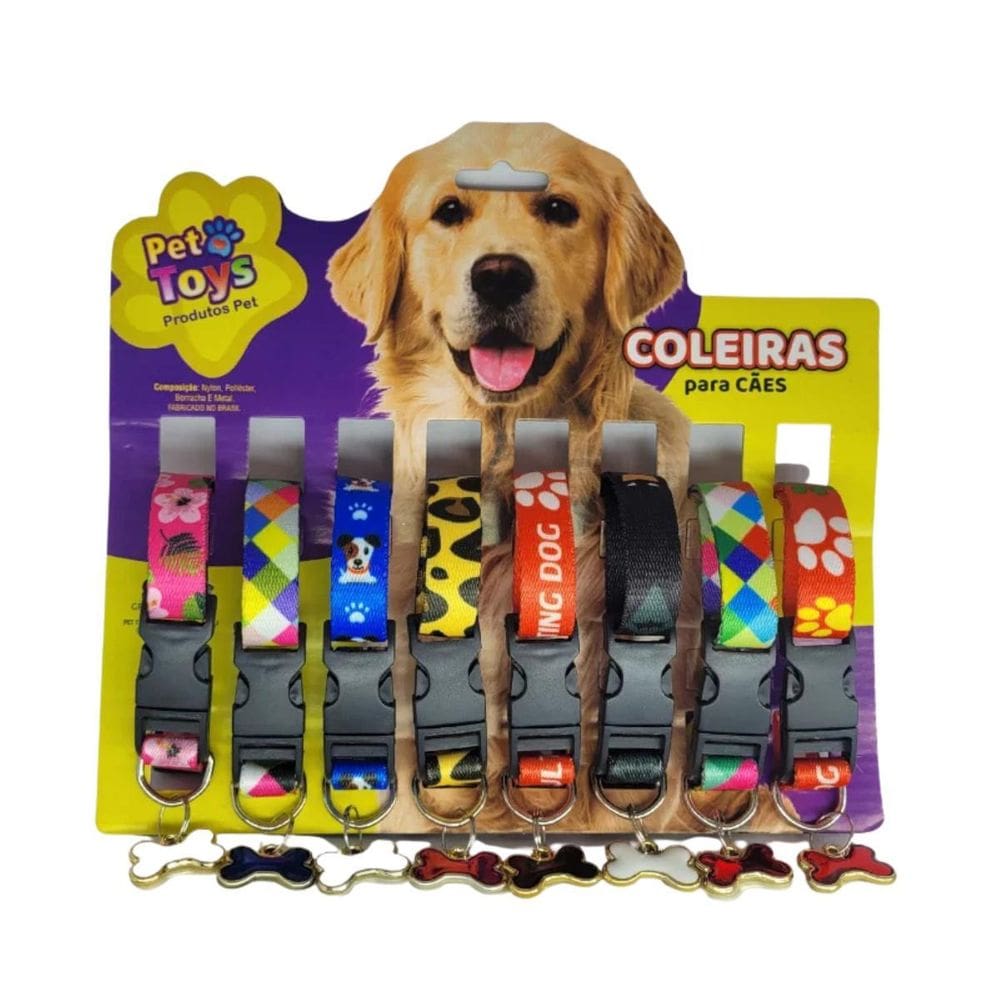 Cartela Coleira Seda Pingente Ossinho Nº1 8Unidades