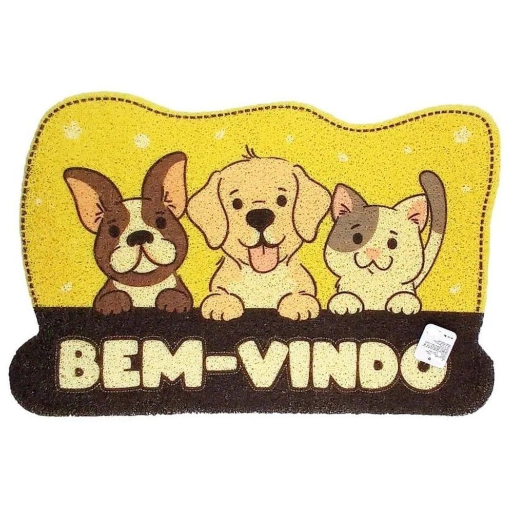 Tapete Capacho Cachorro, Bichinhos 38X58Cm Entrada Divertida