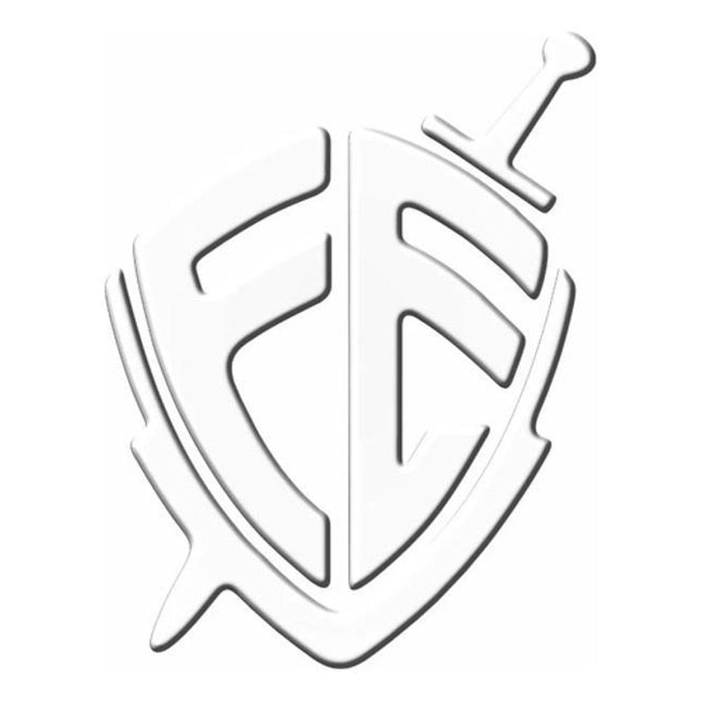Adesivo Fé Resinado 3D Branco Carro Emblema Escudo Res13