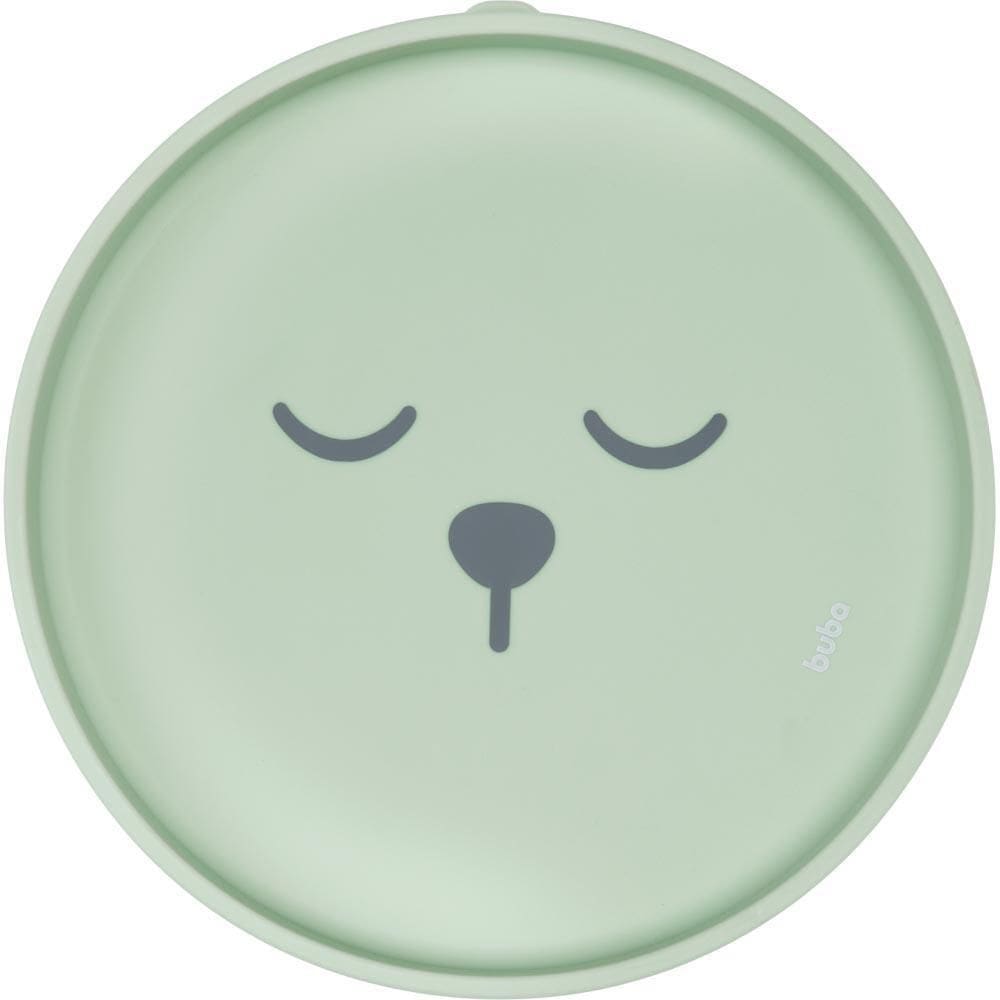 Prato Em Silicone Com Ventosa Gummy Verde - Buba