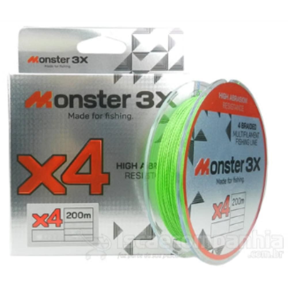 Monster 3X Linha De Multifilamento X8 3 28Mm 30Lb 13,6K 200M