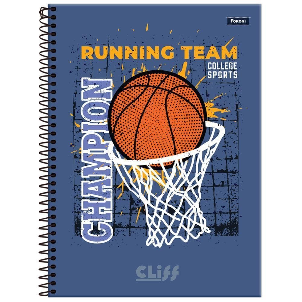Caderno Univ 20 Matérias 320Fls Cliff Masc Azul Foroni
