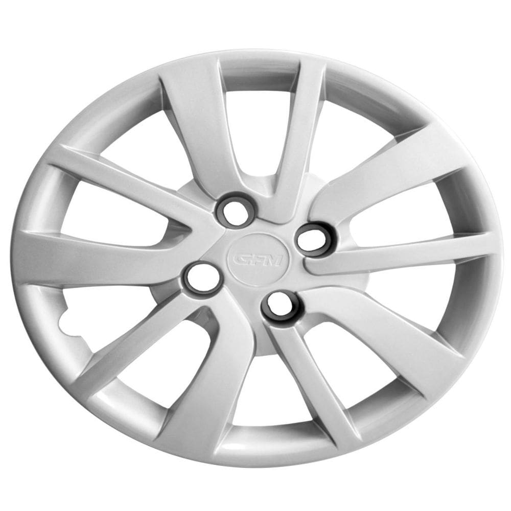 Jogo 4 Calotas Aro 15 Sandero Logan Emblema 2014 20 Prata