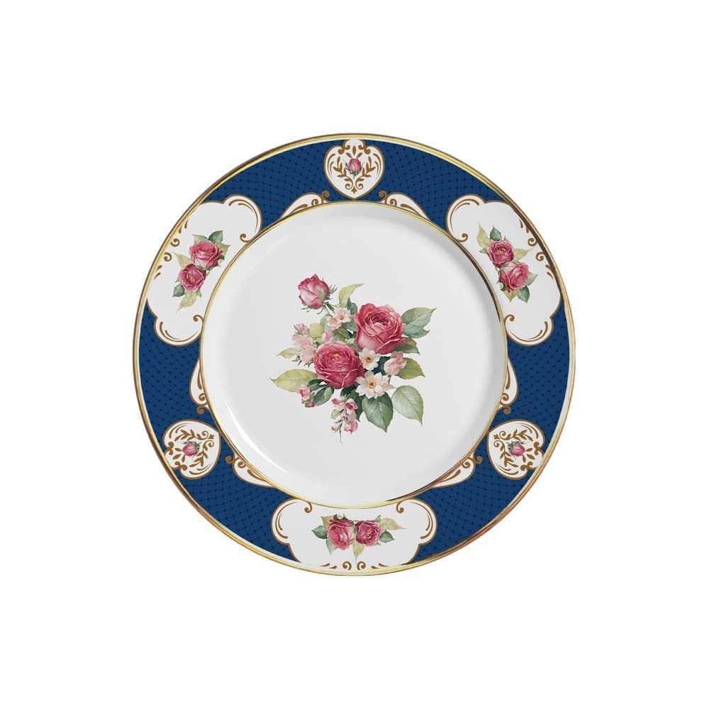 Conjunto Com 6 Pratos De Sobremesa Singapura Azul 21Cm