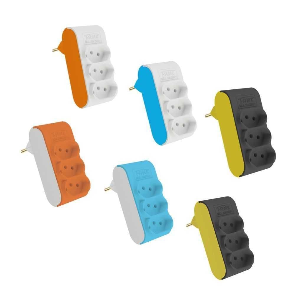 Plug Multiplicador 3 Tomadas 2P+T - 10A 250V - Fame