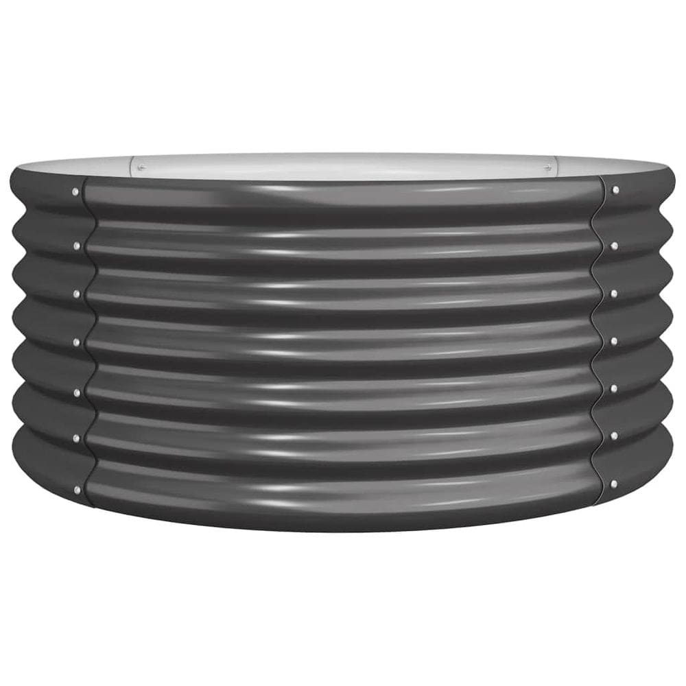 Plantador de jardim vidaXL Modern Round 80cm em aço revestido a pó