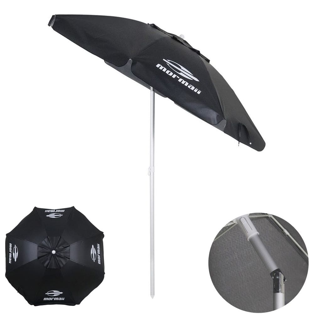 Guarda Sol Bagum 2m Alumínio Articulado Preto Mormaii - 10767 Belfix