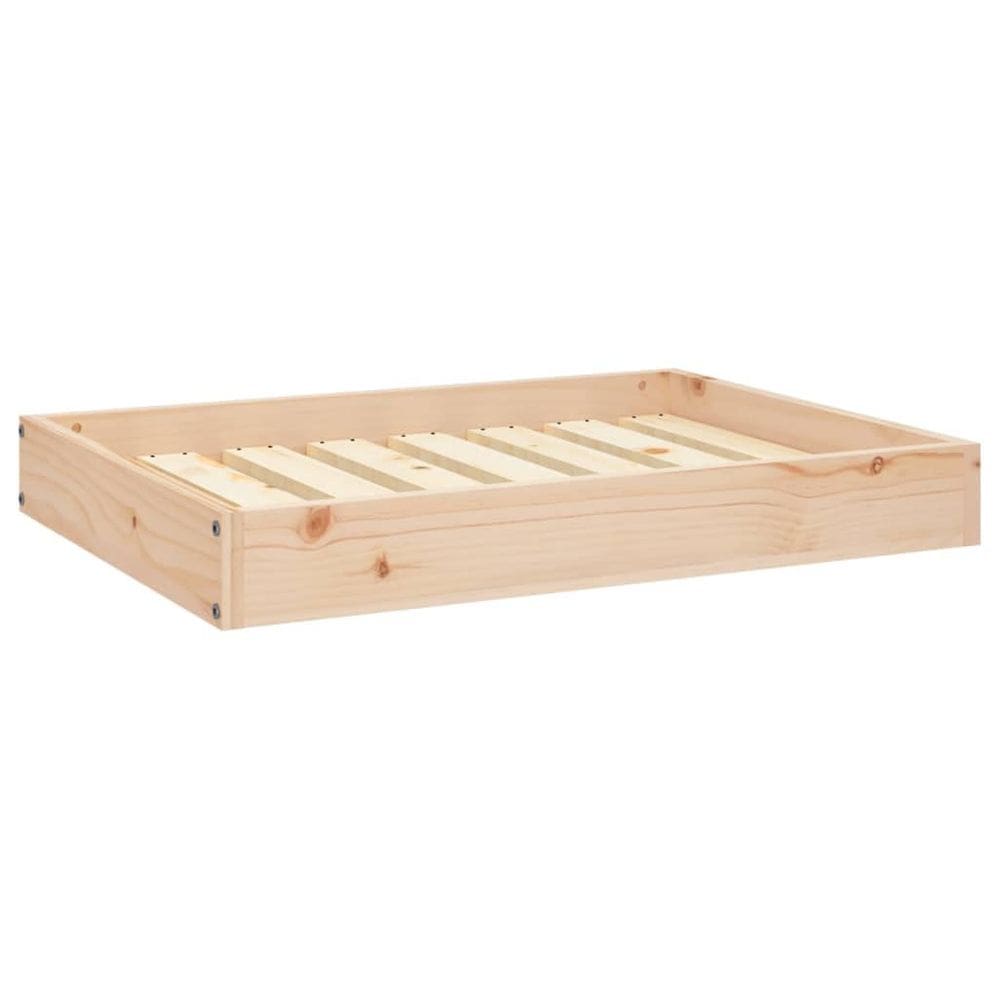 Cama para cães vidaXL, madeira maciça, pinho, design rústico para cães de médio porte