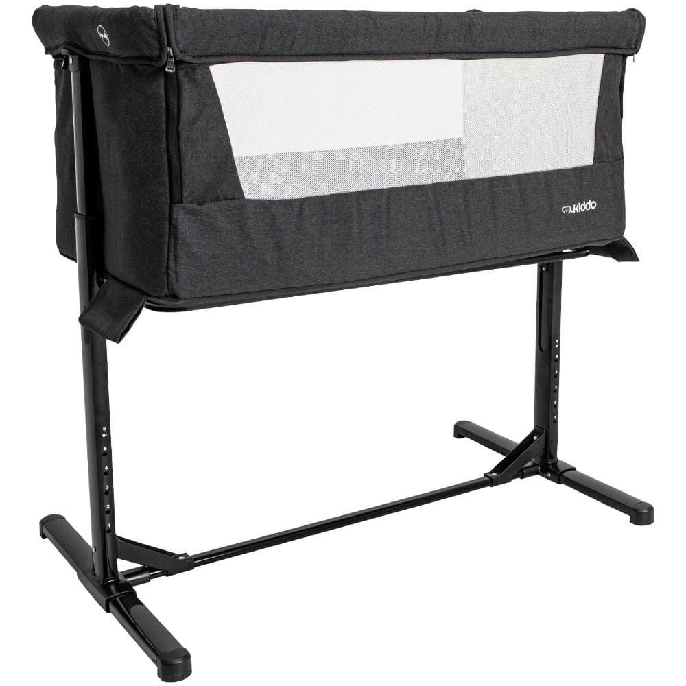 Berço Lado a Lado MySide Preto Kiddo com Mosquiteiro