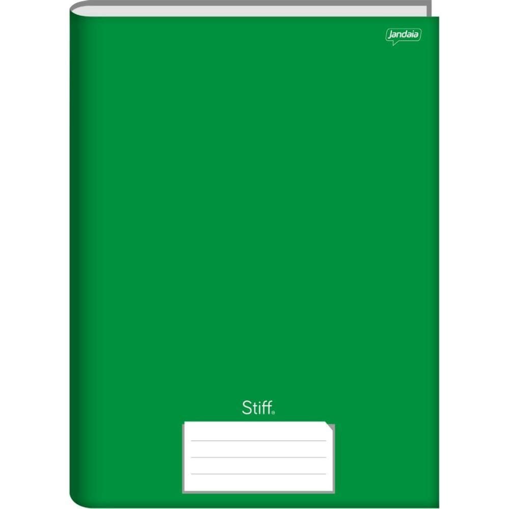 Caderno Brochura 1/4 Capa Dura Stiff 96 Folhas Verde 05unid