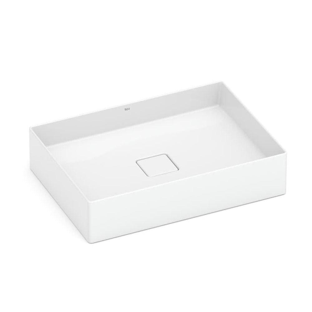 Cuba De Apoio S Mesa 51x36cm Roca T6 Terra Branco A32787z000