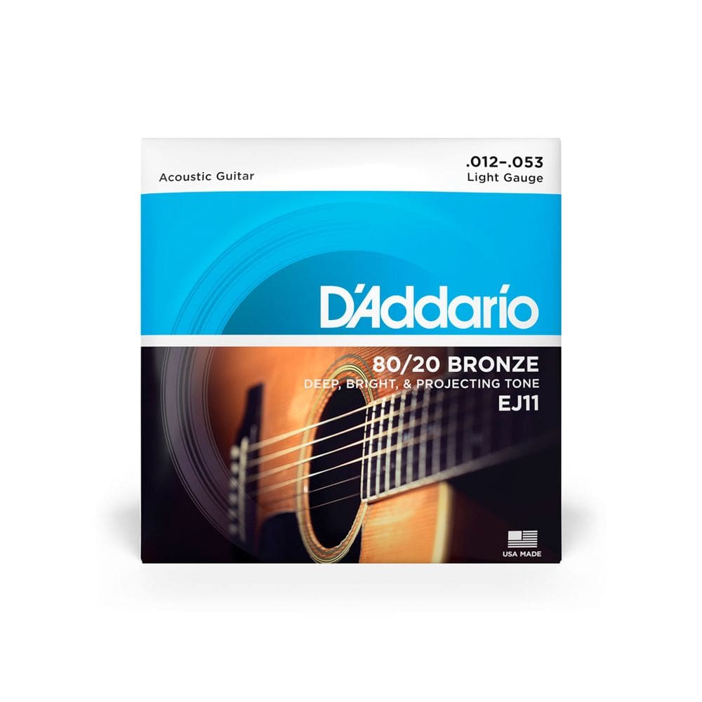 Cordas Para Violão Aço D Addario Bronze 80/20 Ej11 012” 053”