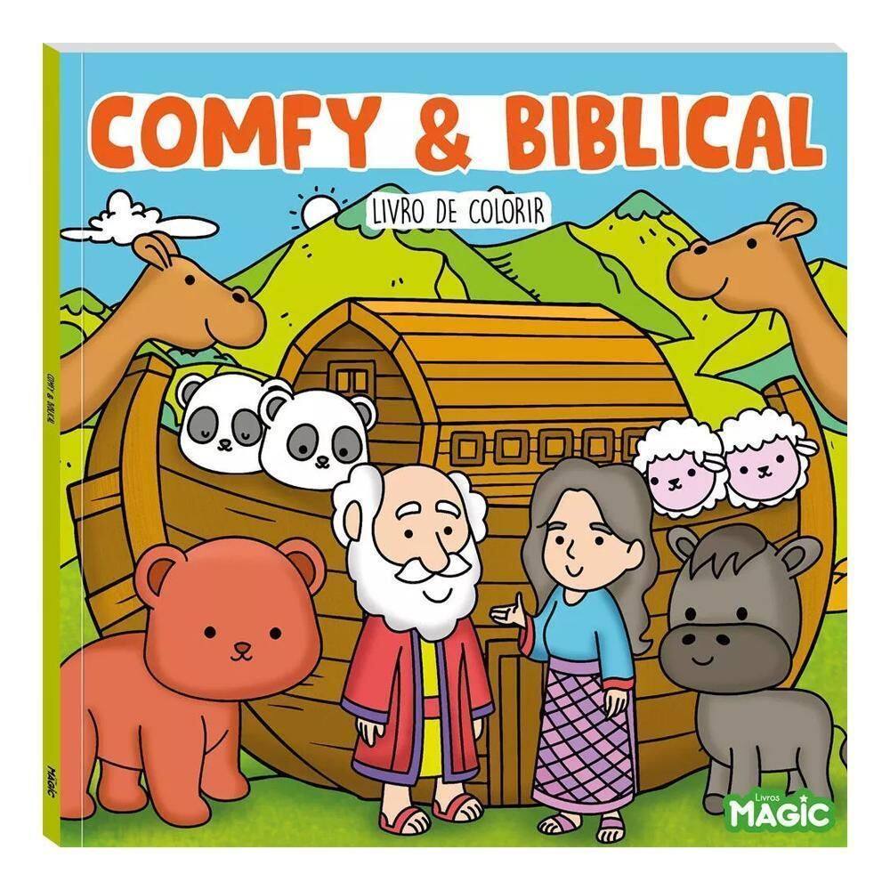 Livro Comfy & Biblical Para Colorir 24 Paginas 23,5X23,5Cm