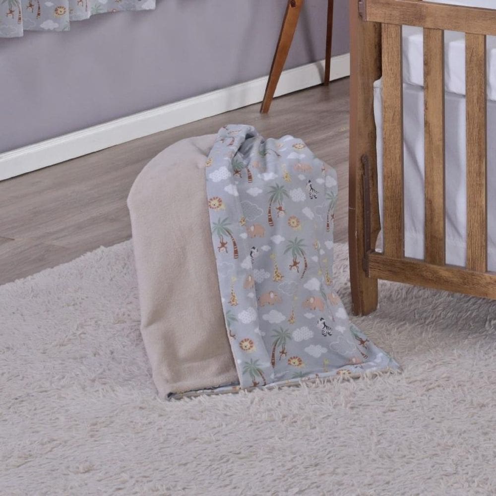 Manta Baby Cobertor Bebe Dupla Face Menino Menina 1,15 X