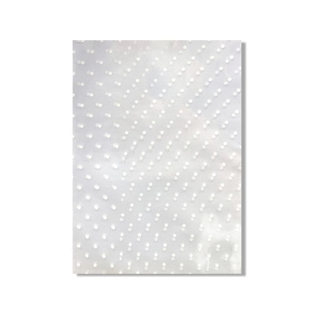 Saco Presente Transparente Poli 10X14Cm Poá Branco 50Unds