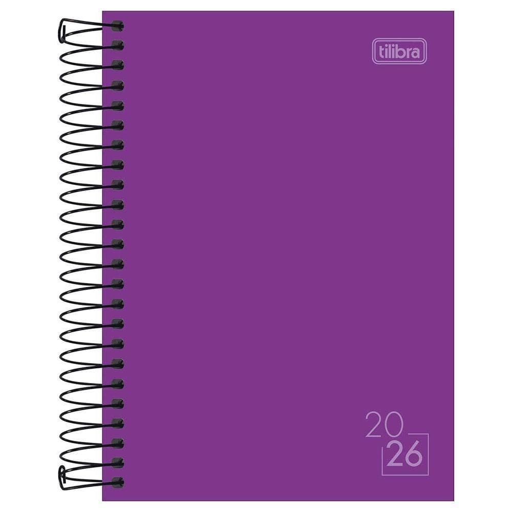 Agenda Diária 2026 Espiral M5 160Fls Spice Roxo Tilibra