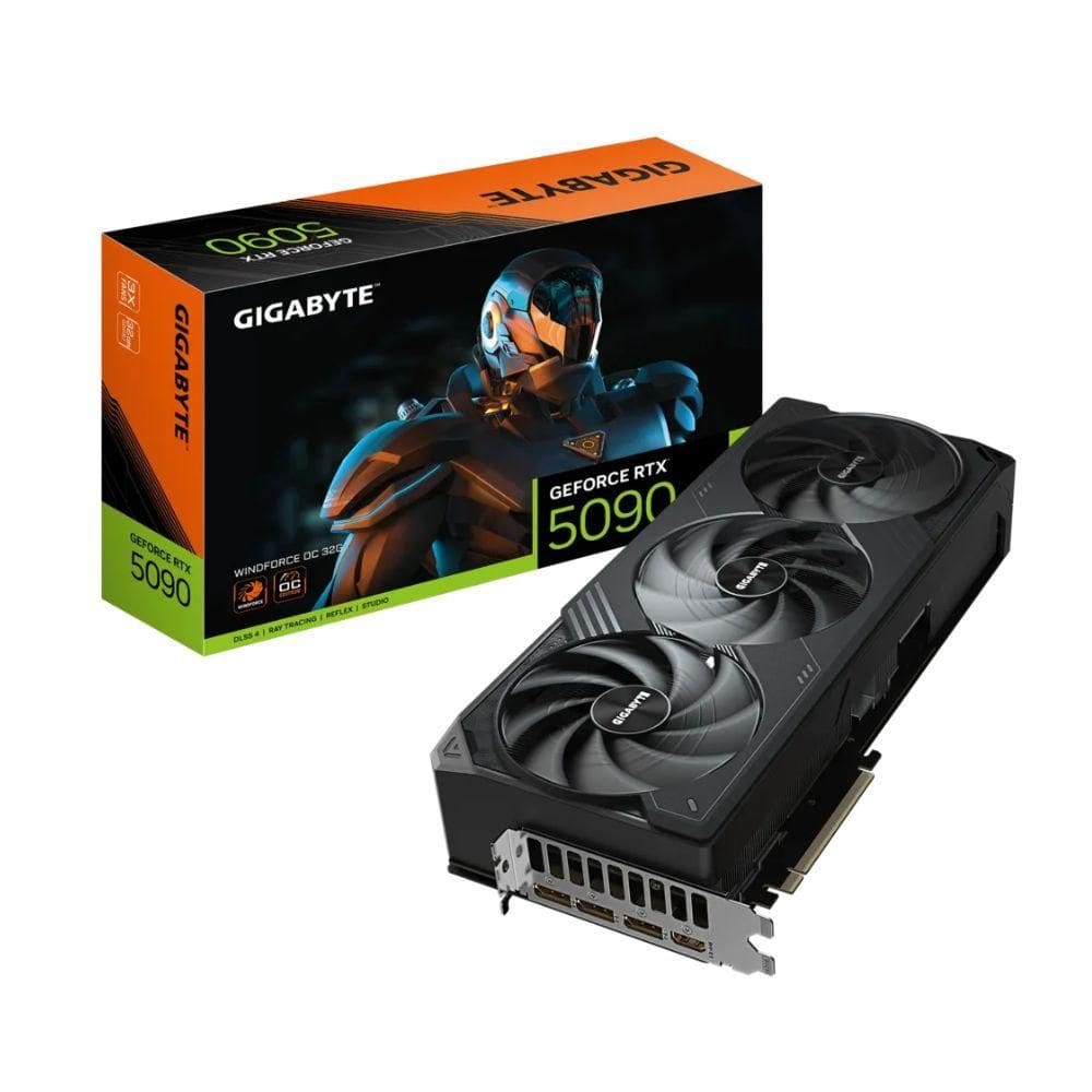 Placa de Video Gigabyte RTX 5090 WINDFORCE OC 32G NVIDIA GDDR7