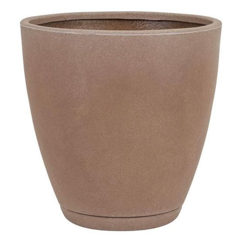 Vaso De Planta Grande Plastico Castanho 35X35Cm Fuji