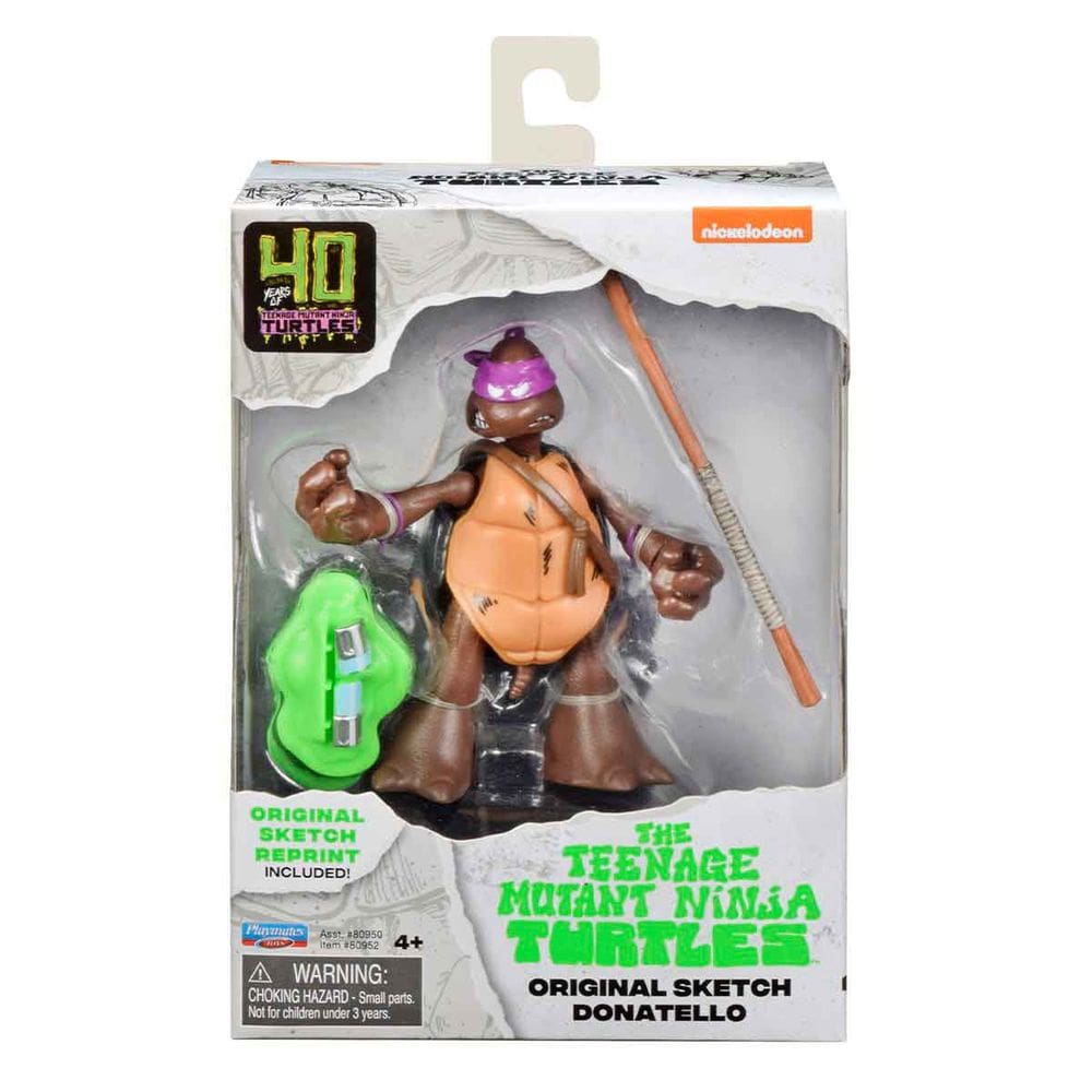 Boneco Donnie (Sketch) 11Cm Com Acessórios -Tartarugas Ninja