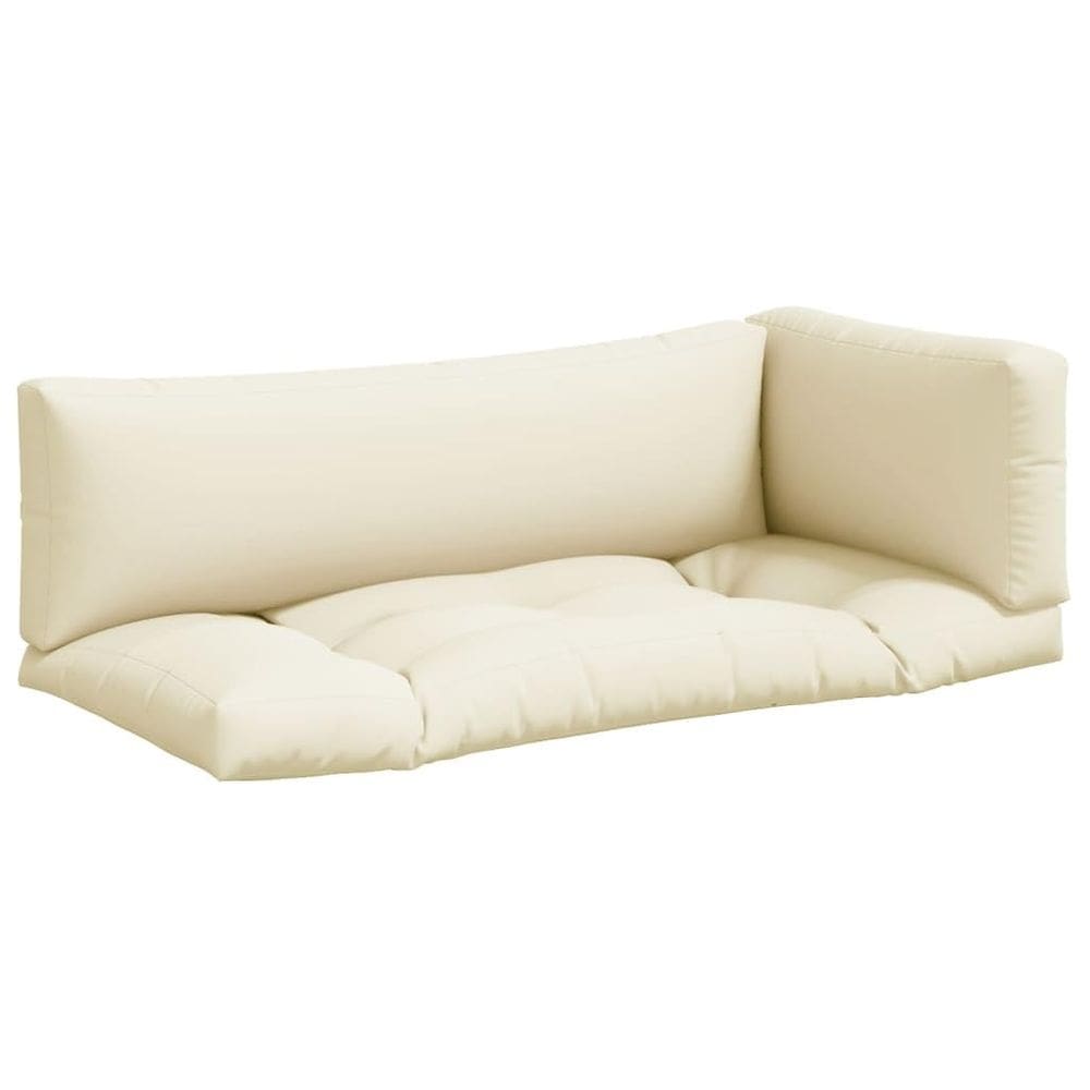 Almofadas de palete VidaXL Sand Color, 3 peças de tecido de poliéster