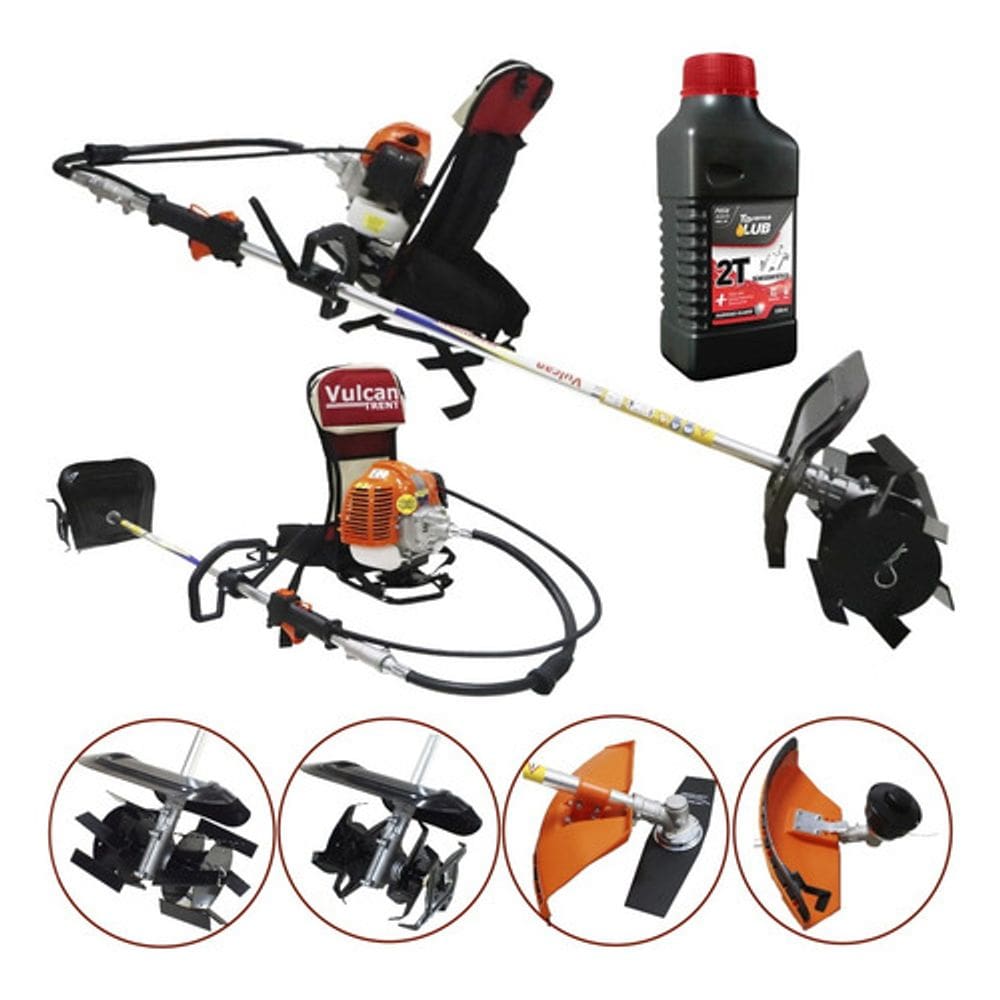 Roçadeira Multifuncional P/ Capinar e Cultivar Terra Vulcan Trent Vrc430 Kit 4x1