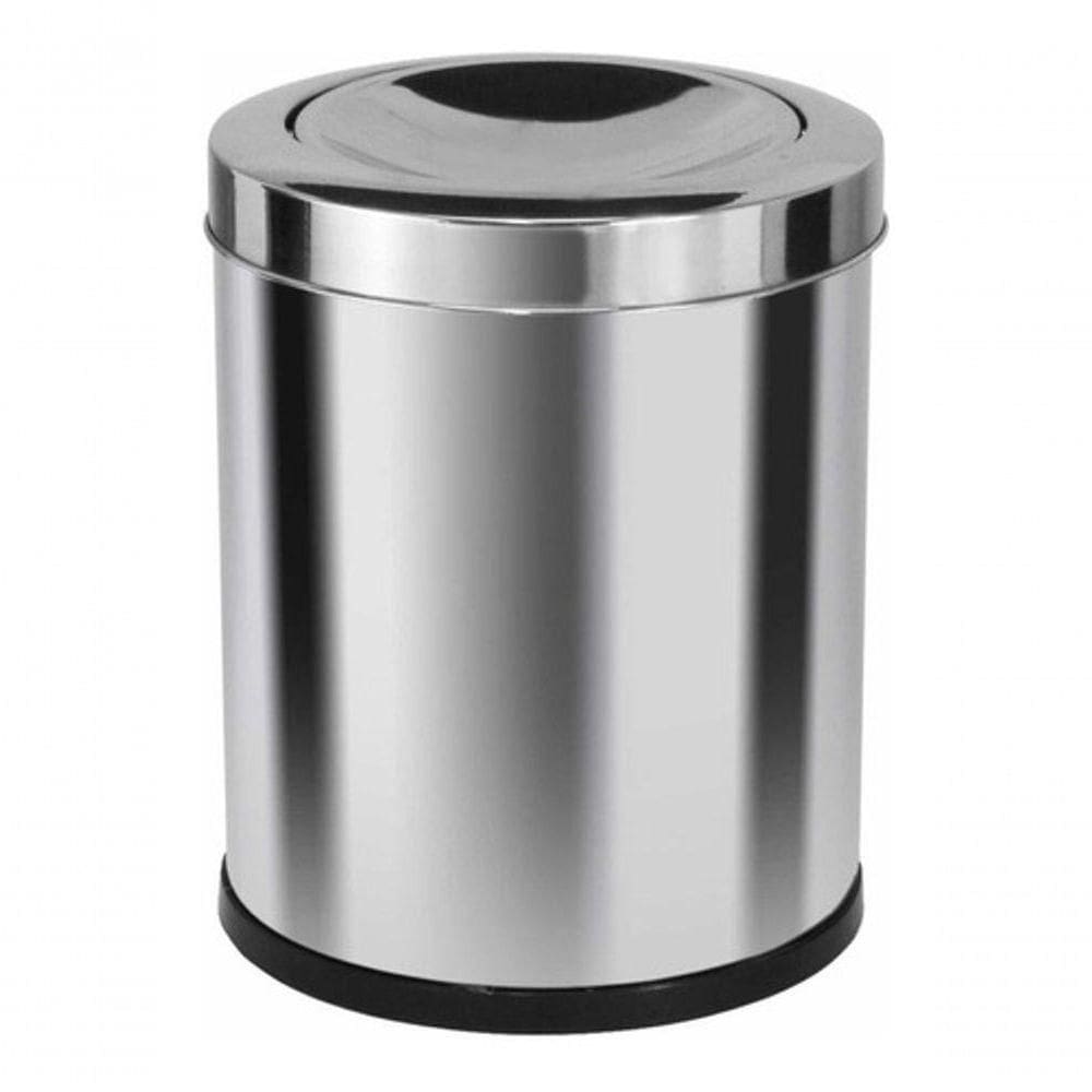 Lixeira Com Tampa Meia Esfera Meia Esfera 13,5l Inox