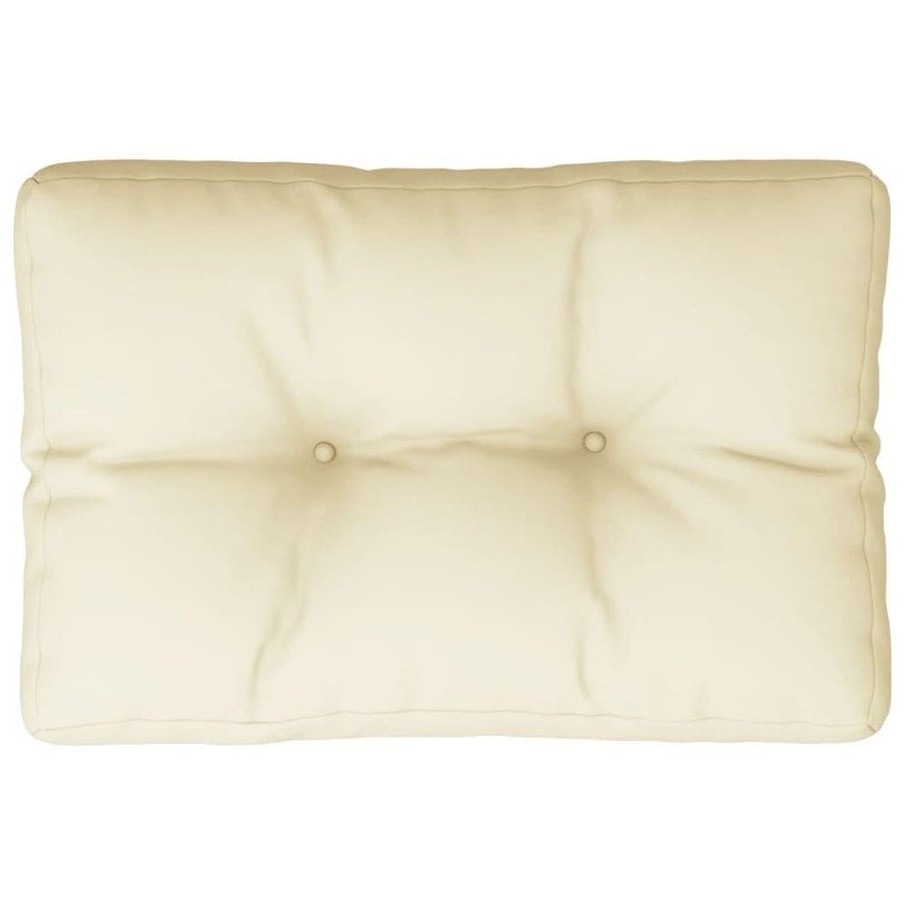 Almofada de paletes VidaXL Cream 60x40x12cm Tecido de poliéster