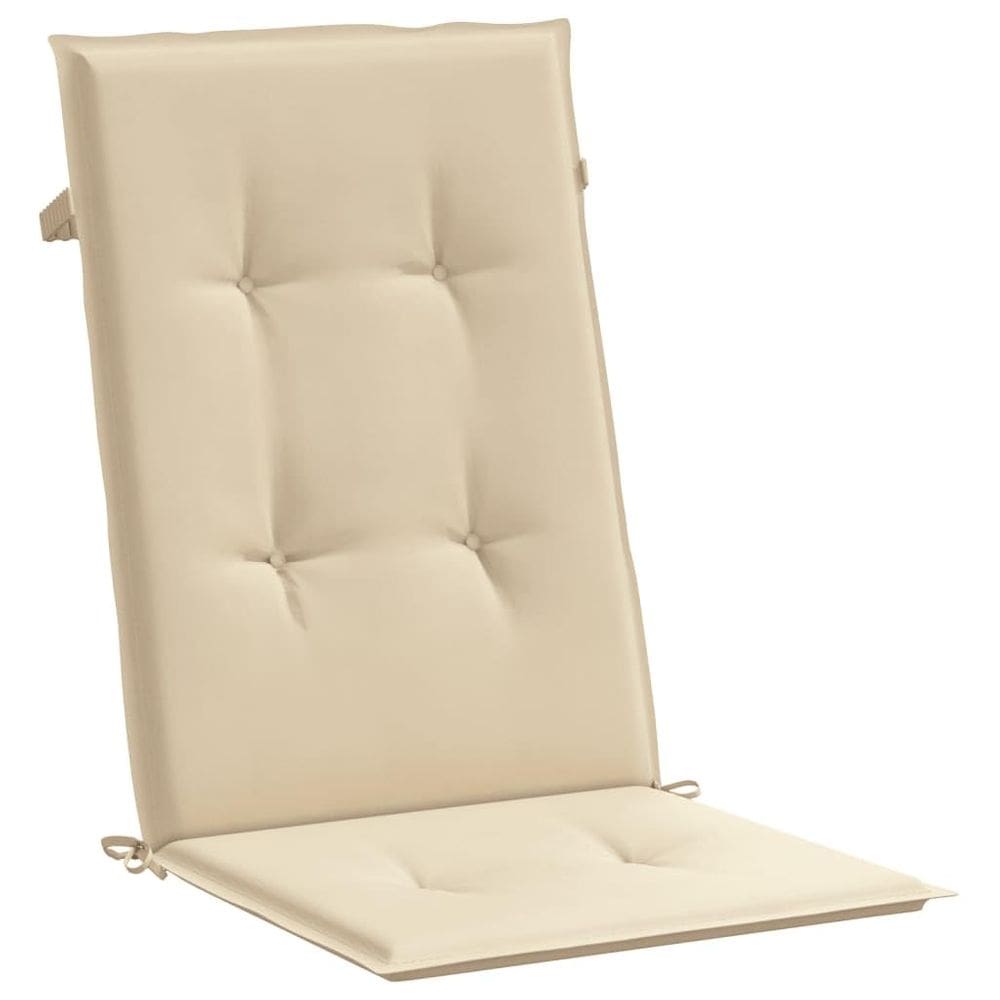 Almofadas de cadeira vidaXL Garden Highback Beige 4 peças