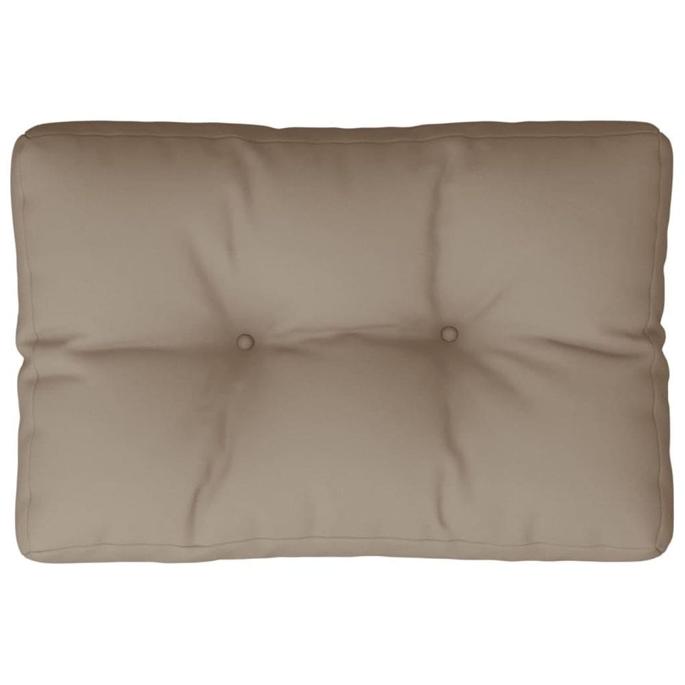 Almofada de palete VidaXL Taupe 100% poliéster de fibra oca 60x40x12cm