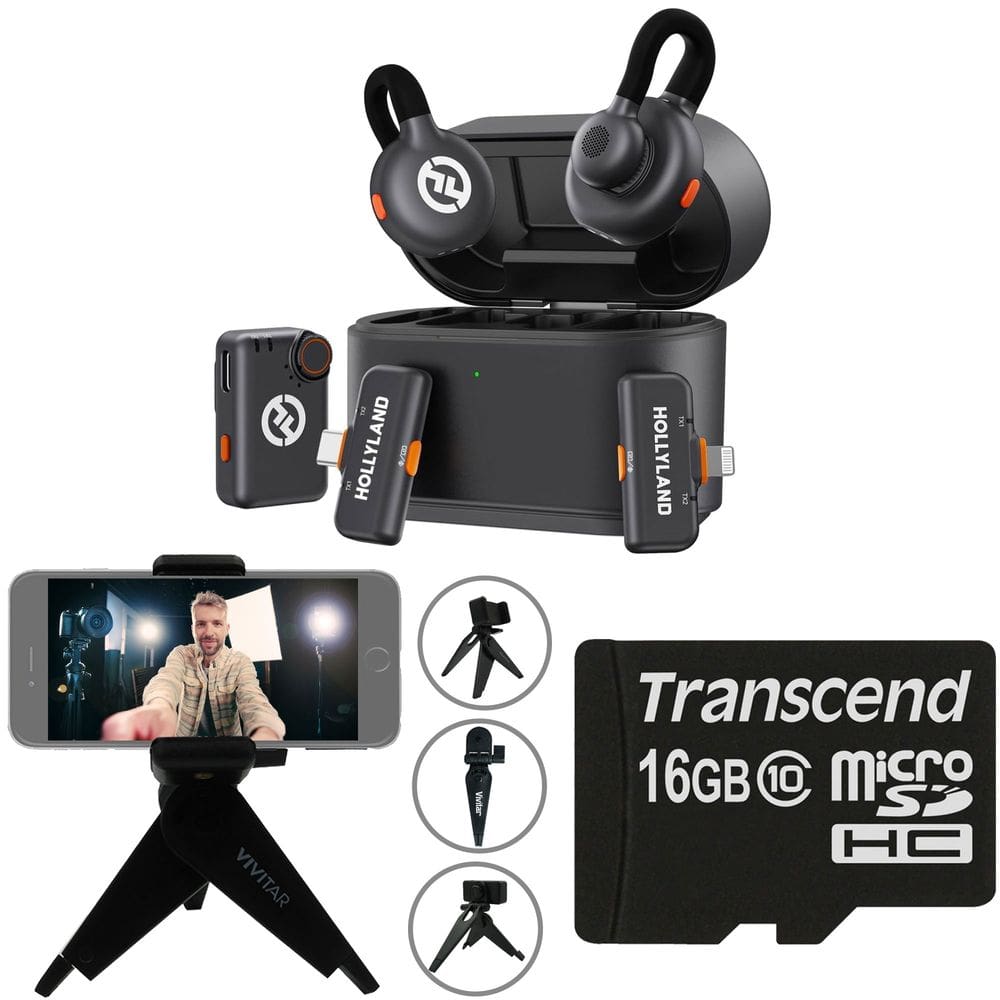 Microfone de lapela sem fio Hollyland Lark M2S Ultimate Combo