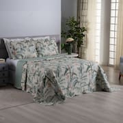 Kit Cobre Leito Colcha Casal Dupla Face Amazônia 3 Peças