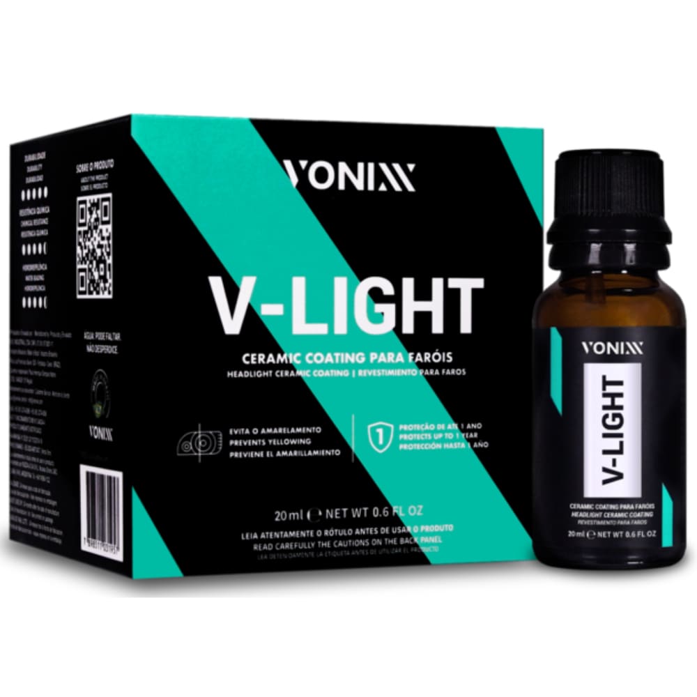 Vitrificador De Farol V-Light 20ml Recupera E Protege Plástico Vonixx