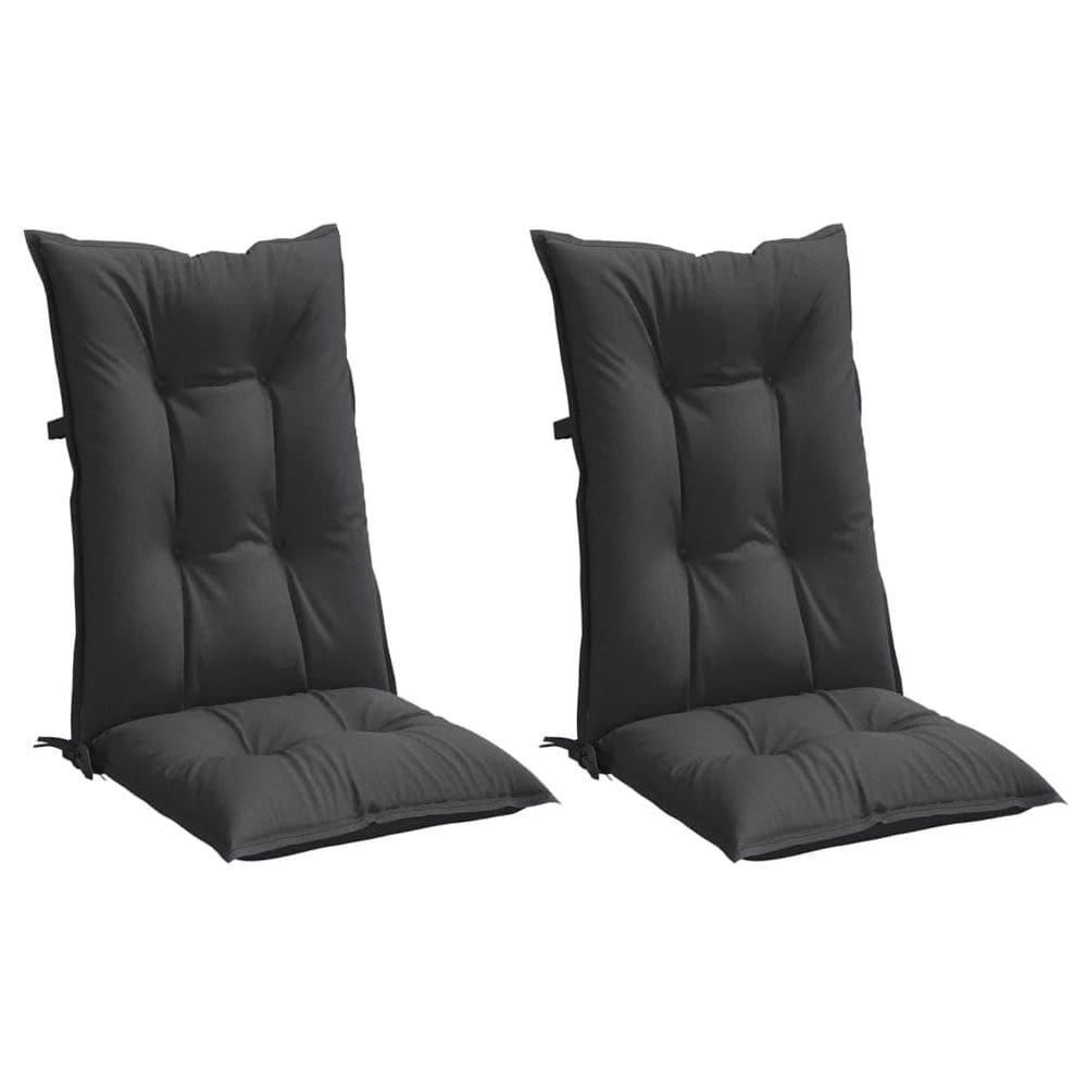 Almofadas de cadeira vidaXL Highback, 2 peças de antracite mesclado