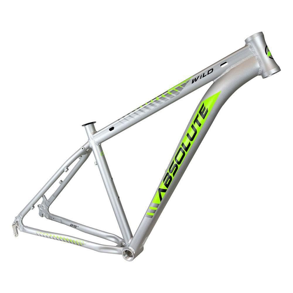 Quadro Bicicleta Alumínio Absolute Wild Prata/Verde Tam 19