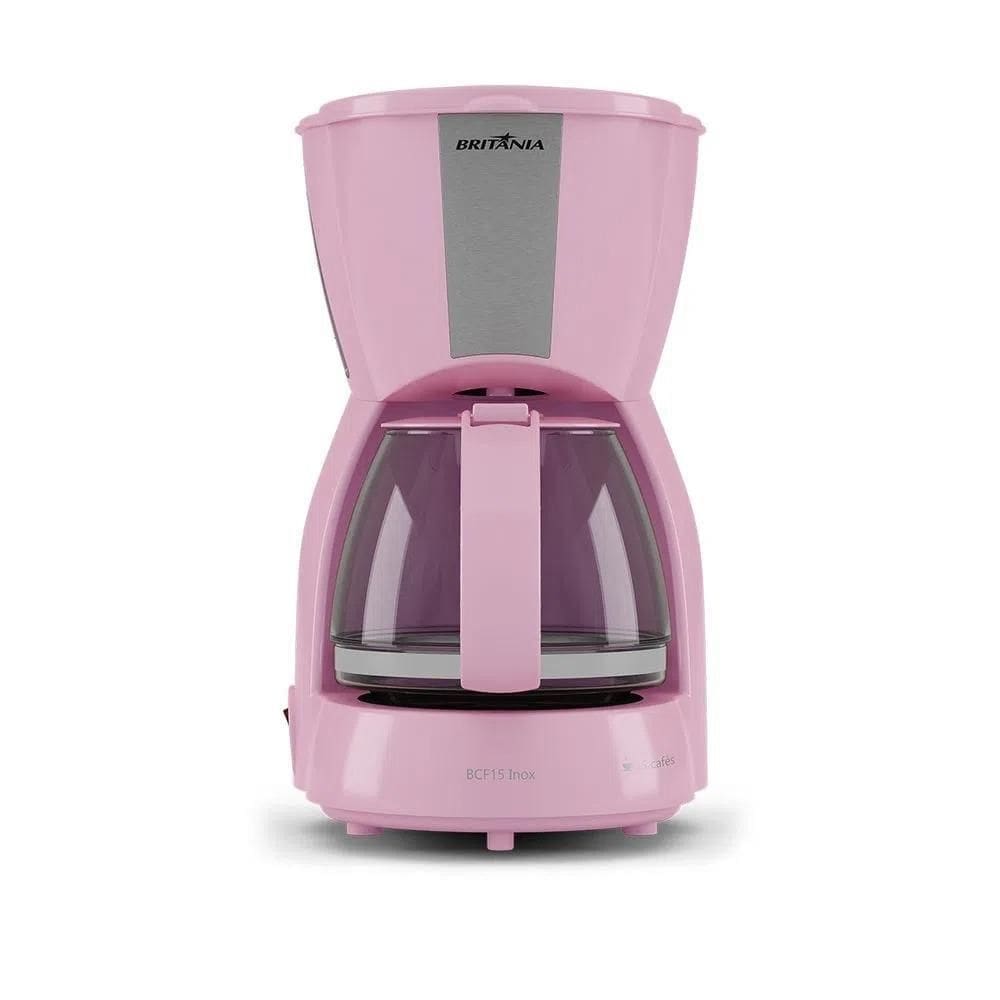 Cafeteira Britânia Inox Rosa 15 Xícaras 800W 127V