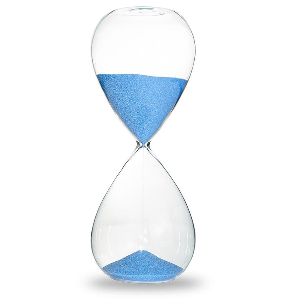 Ampulheta Areia Azul Grande Decorativa Tempo 30min 20x8cm
