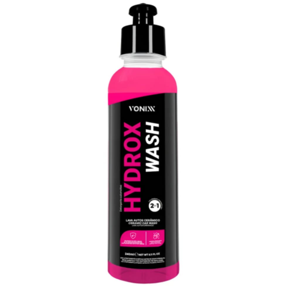 Lava Autos c/ Proteção Cerâmica 240ml Hydrox Wash Vonixx