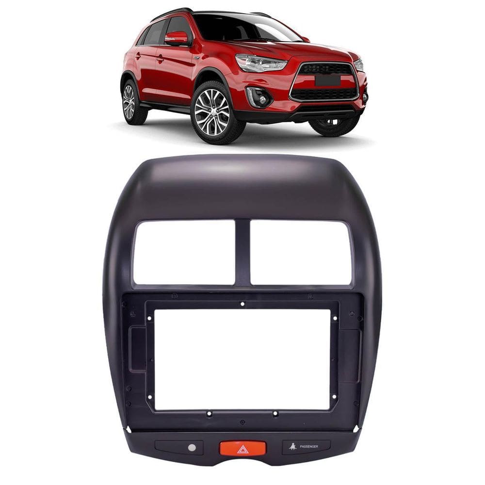 Moldura 2 Din Mitsubishi Asx 10 2010 Até 2018 - Preto