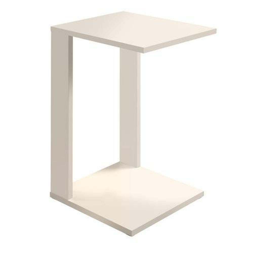 Mesa de Apoio Lateral ao Sofá Criativo Off White 65x36x38 cm