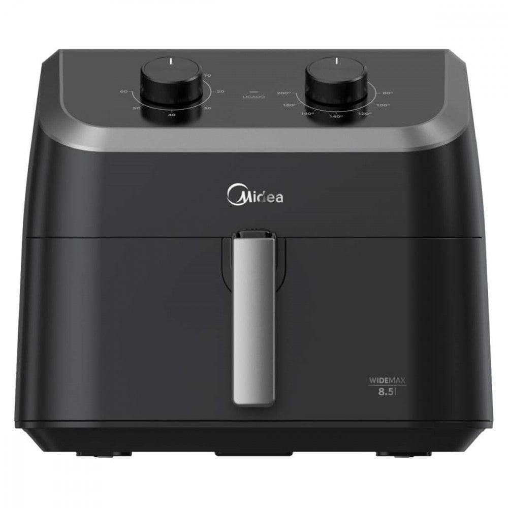 Fritadeira Elétrica Air Fryer Midea Widemax 1900W 8,5L Preta/inox 110V