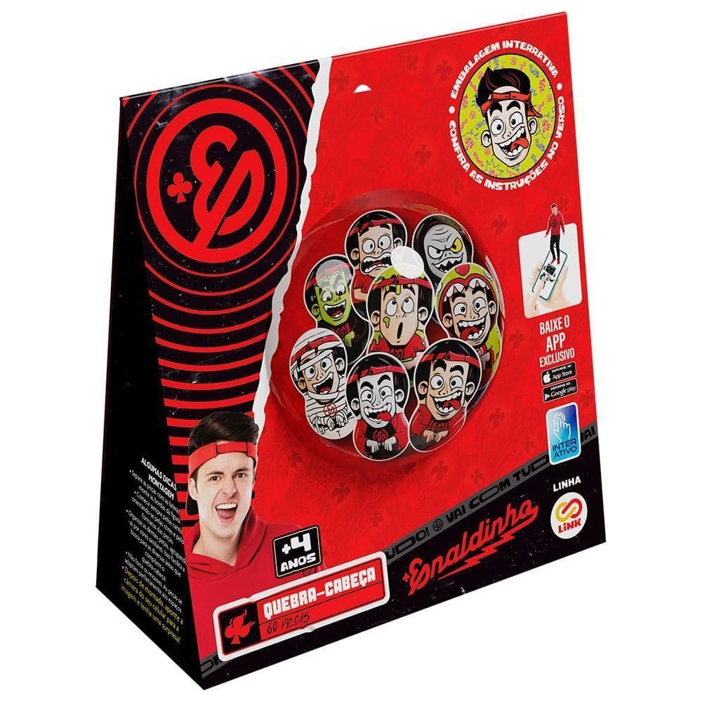 Quebra-Cabeça 60 Peças Enaldinho Imagem Surpresa
