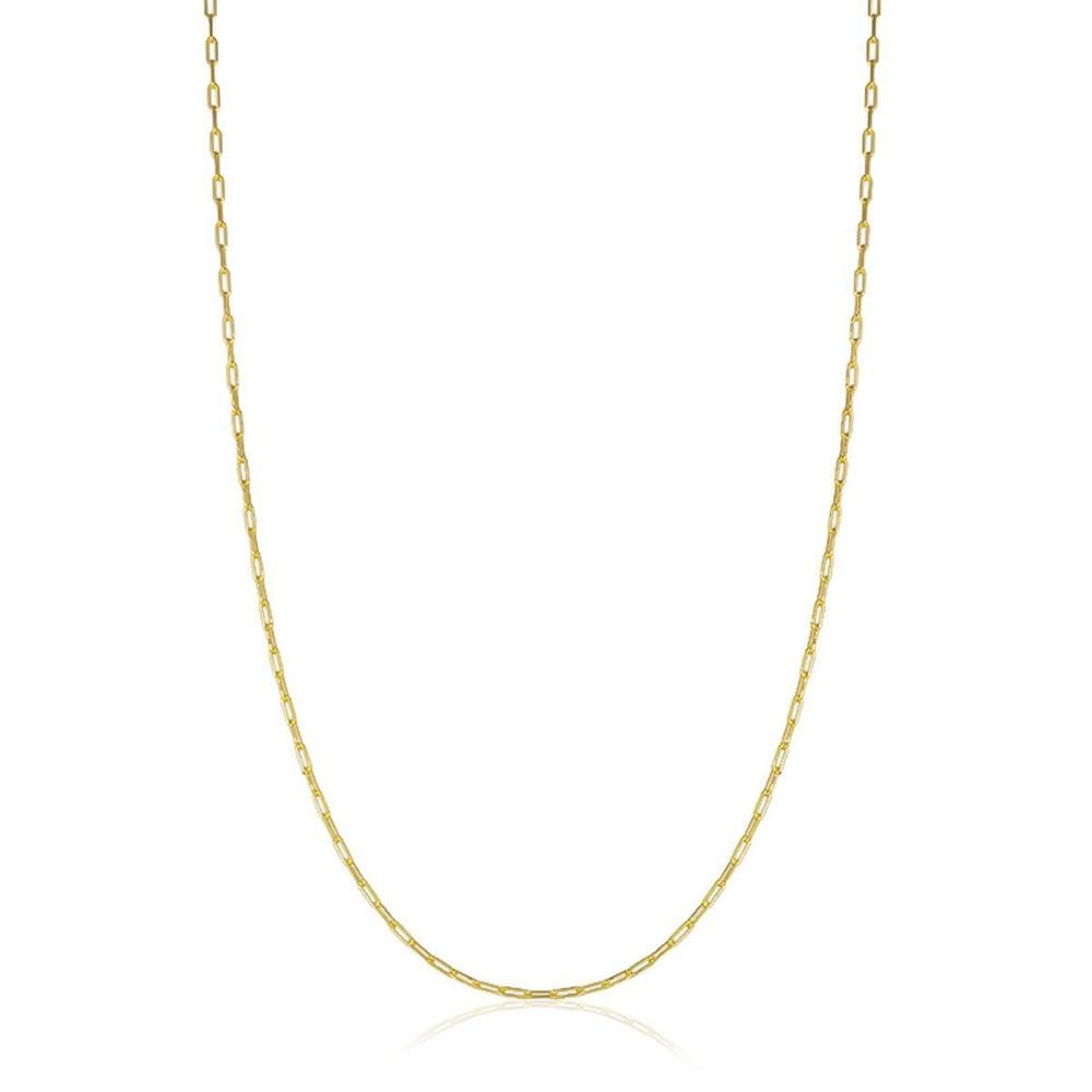 Corrente Masculina Cartier 70 Cm Elo Menor Folheado Em Ouro