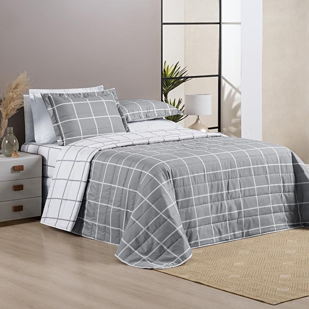 Cobre Leito King Austri Micro Dupla Face 200 Fios 3Pç