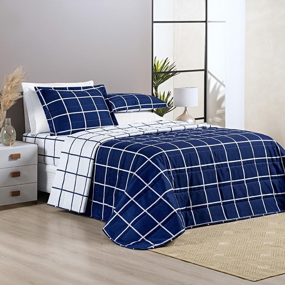 Cobre Leito King Austri Micro Dupla Face 200 Fios 3Pç