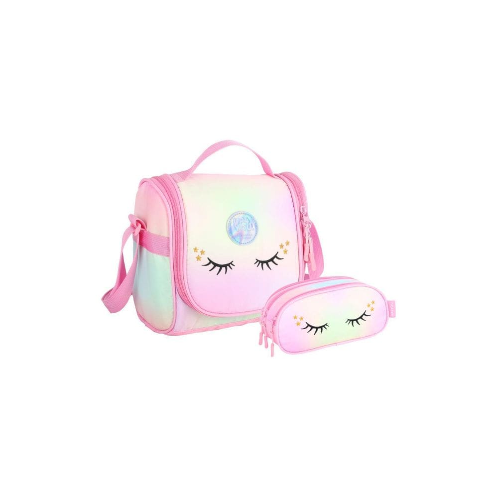 Kit Escolar Unicornio Lancheira Térmica+ Estojo D - Rosa