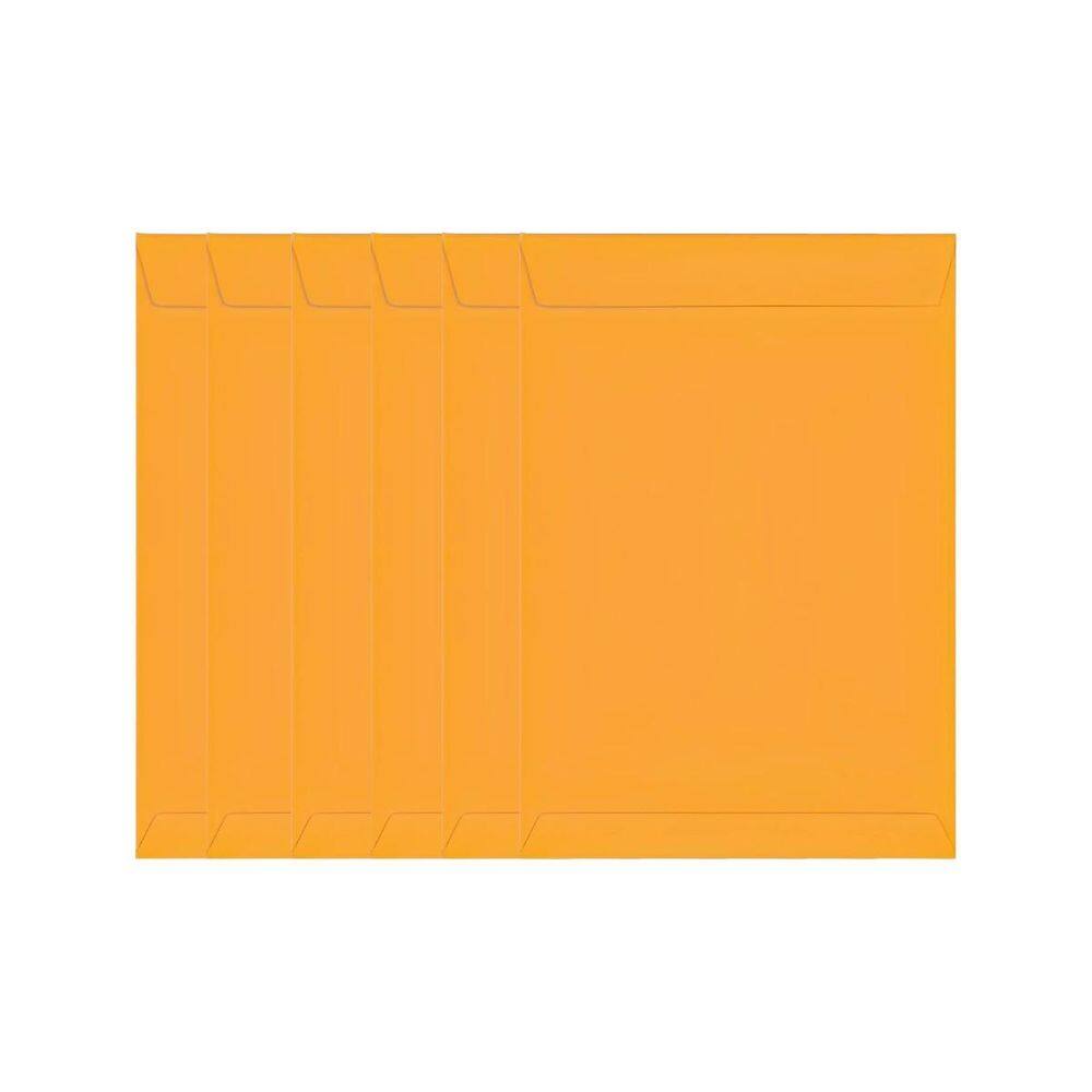 Envelopes 176Mm X 250Mm Meio Ofício A5 125 Unidades Ouro