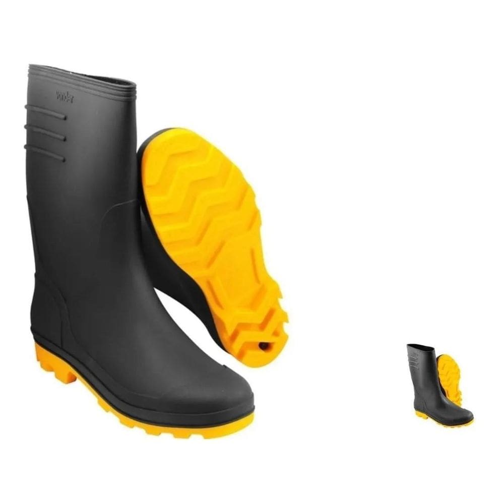 Bota Segurança PVC Motoboy Jardim Solado Amarela 37/38