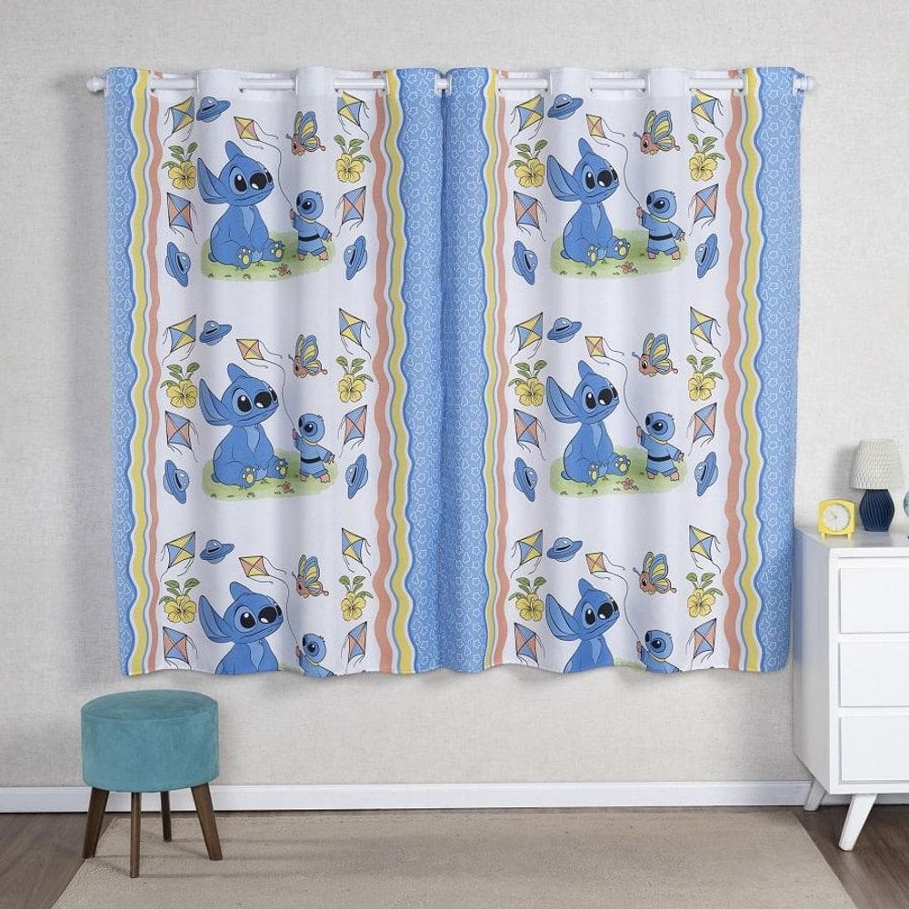 Cortina Infantil 2,00 X 1,60 Quarto Brinquedoteca Menino