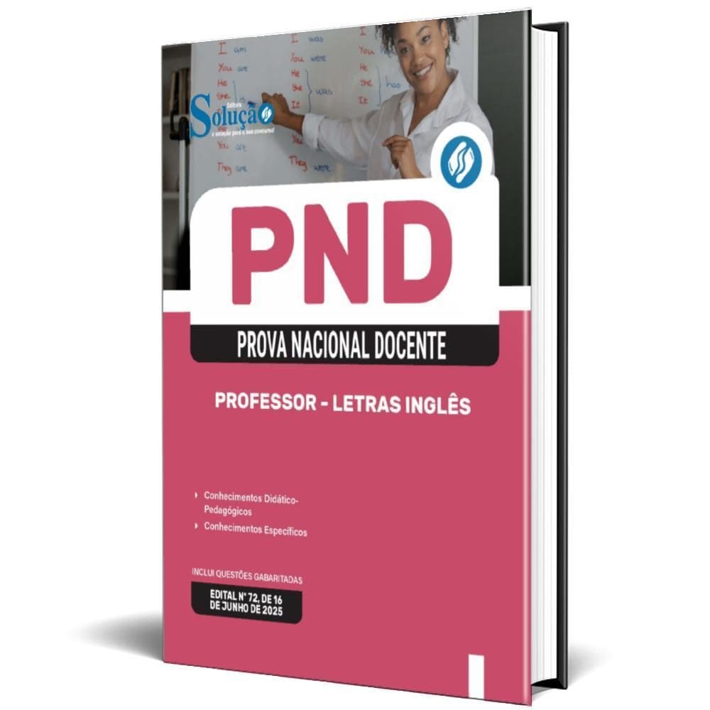 Apostila Pnd Cnu Professores 2025 Professor Letras Inglês